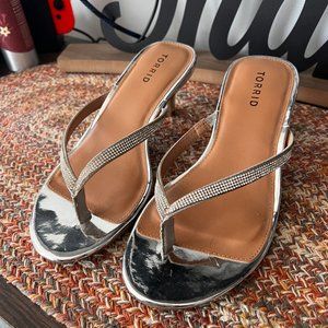 COPY - 8.5W Torrid Silver studded Slides